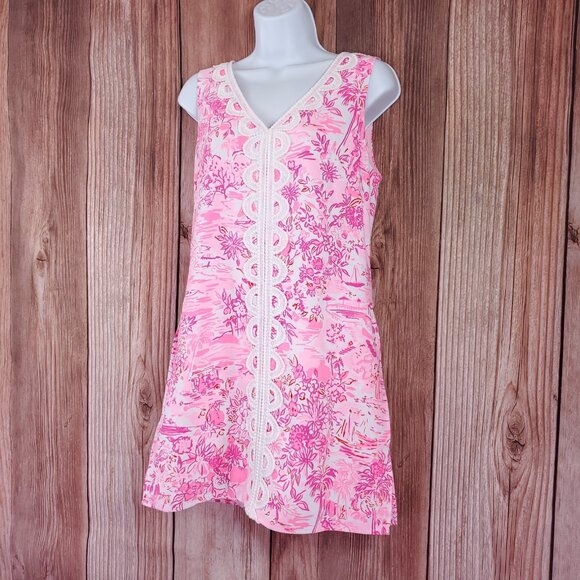NWT Lilly Pulitzer Womens Size 6 Ronnie V-Neck Romper Peony Pink $208 - Picture 3 of 15